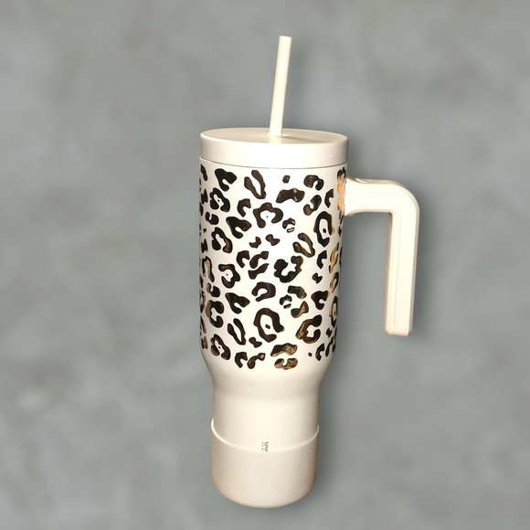 *Customizable* Hydrapeak Voyager 40oz Tumbler Ivory Leopard Boxed Set *ARTISAN* - Picture 2 of 7